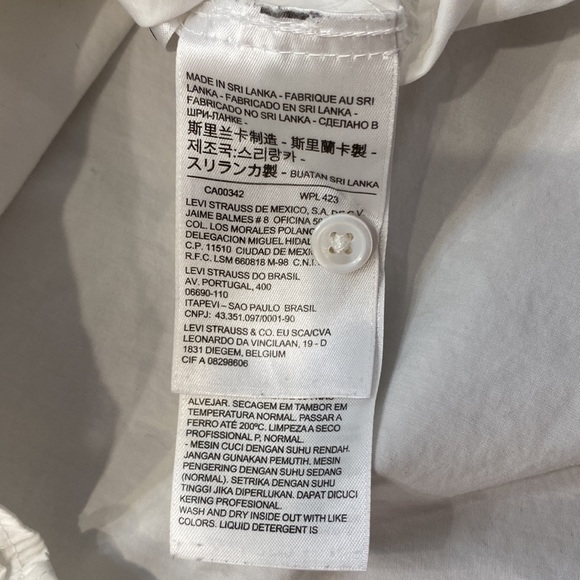 Levis White Button Down Long Sleeve - Picture 6 of 9